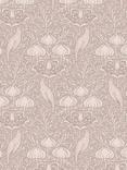 John Lewis Floral Birds Fabric, Dusty Pink