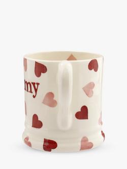 Emma Bridgewater Pink Hearts 'Mummy' Half Pint Mug, 300ml, Pink - view 2, Pink