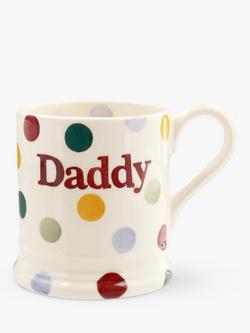 Emma Bridgewater 'Daddy' Polka Dot Half Pint Mug, 300ml, Multi, Multi