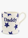 Emma Bridgewater Blue Star 'Daddy' Half Pint Mug, 300ml, Cream/Blue