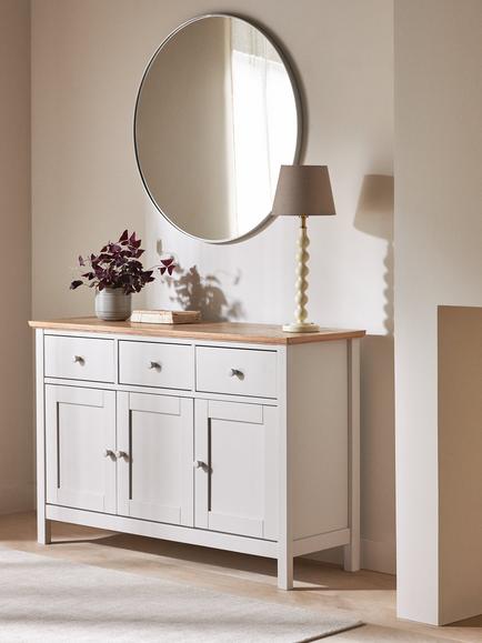 John Lewis Wilton Wide Sideboard, Linen - view 2, Linen