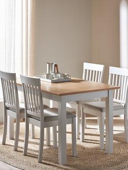 John Lewis Wilton 4-6 Seater Extending Dining Table - view 2, Linen