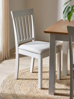 John Lewis Wilton Slatted Dining Chair, Set of 2 - view 2, Linen