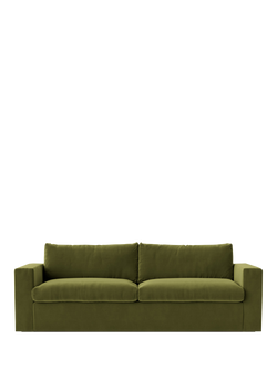 Swoon Evesham Large 3 Seater Sofa Bed, Easy Velvet Fern