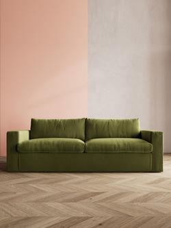 Swoon Evesham Large 3 Seater Sofa Bed - view 2, Easy Velvet Fern
