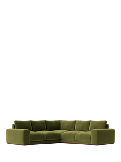 Swoon Denver Grand 5 Seater Corner Sofa, Easy Velvet Fern
