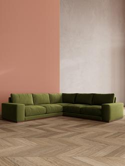 Swoon Denver Grand 5 Seater Corner Sofa - view 2, Easy Velvet Fern