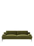 Swoon Almera Large 3 Seater Sofa, Metal Leg, Easy Velvet Fern