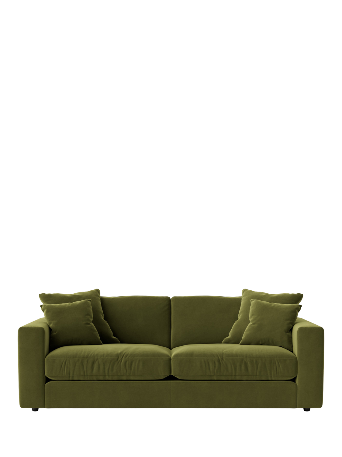 Althaea Range, Swoon Althaea Large 3 Seater Sofa, Easy Velvet Fern