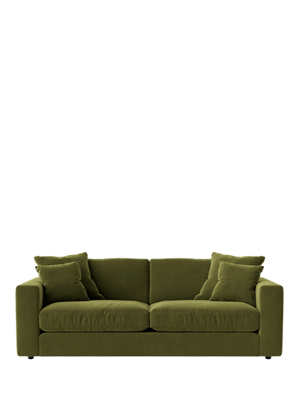 Swoon Althaea Large 3 Seater Sofa, Easy Velvet Fern