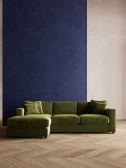 Swoon Althaea Grand 4 Seater LHF Corner Sofa - view 2, Easy Velvet Fern