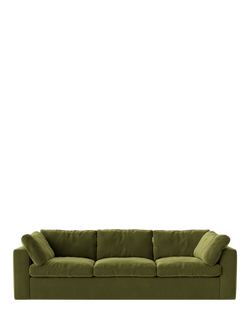 Swoon Seattle Large 3 Seater Sofa, Easy Velvet Fern