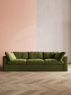 Swoon Seattle Large 3 Seater Sofa - view 2, Easy Velvet Fern