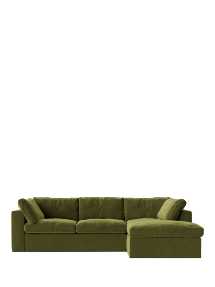 Swoon Seattle Grand 4 Seater RHF Chaise End Sofa, Easy Velvet Fern