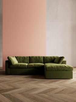 Swoon Seattle Grand 4 Seater RHF Chaise End Sofa - view 2, Easy Velvet Fern