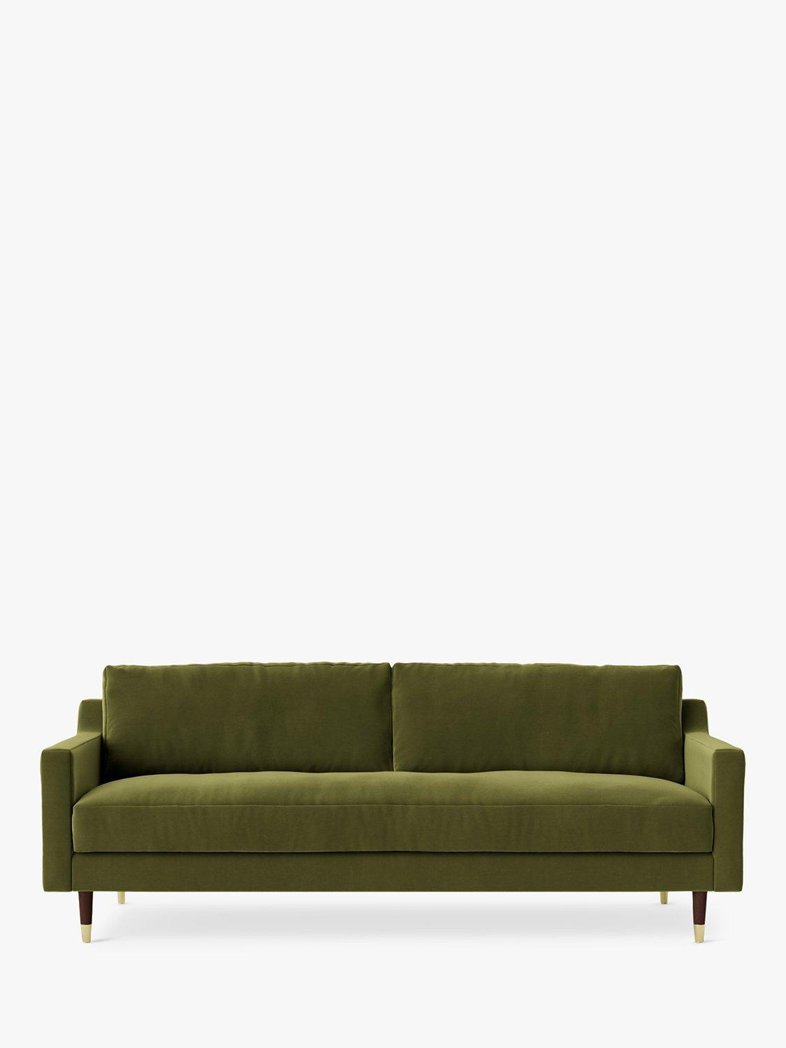 Rieti Range, Swoon Rieti Large 3 Seater Sofa, Easy Velvet Fern