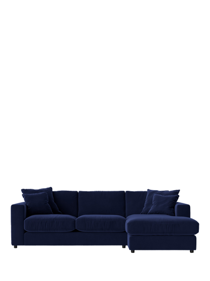 Swoon Althaea Grand 4 Seater RHF Corner Sofa, Easy Velvet Ink