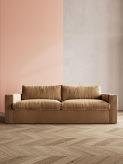 Swoon Evesham Large 3 Seater Sofa Bed - view 2, Easy Velvet Biscuit