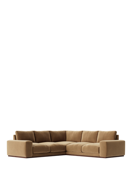 Swoon Denver Grand 5 Seater Corner Sofa, Easy Velvet Biscuit