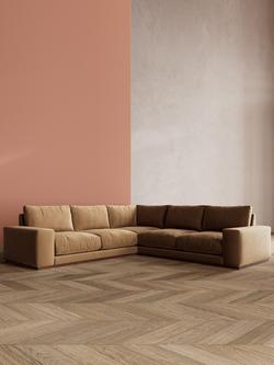 Swoon Denver Grand 5 Seater Corner Sofa - view 2, Easy Velvet Biscuit