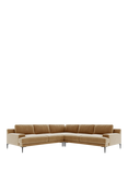 Swoon Almera 5 Seater Corner Sofa, Metal Leg, Easy Velvet Biscuit