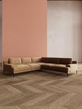 Swoon Almera 5 Seater Corner Sofa, Metal Leg, Easy Velvet Biscuit