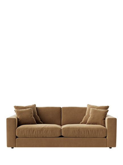 Swoon Althaea Large 3 Seater Sofa, Easy Velvet Biscuit