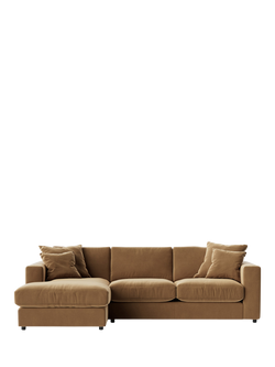 Swoon Althaea Grand 4 Seater LHF Corner Sofa, Easy Velvet Biscuit