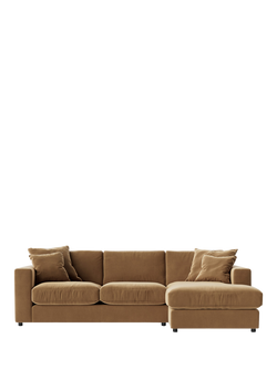 Swoon Althaea Grand 4 Seater RHF Corner Sofa, Easy Velvet Biscuit