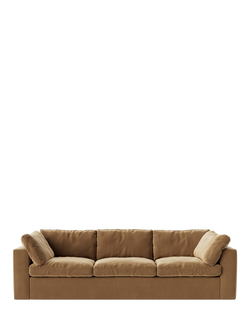 Swoon Seattle Large 3 Seater Sofa, Easy Velvet Biscuit