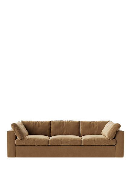 Swoon Seattle Large 3 Seater Sofa, Easy Velvet Biscuit
