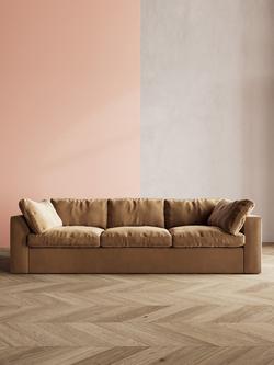 Swoon Seattle Large 3 Seater Sofa - view 2, Easy Velvet Biscuit