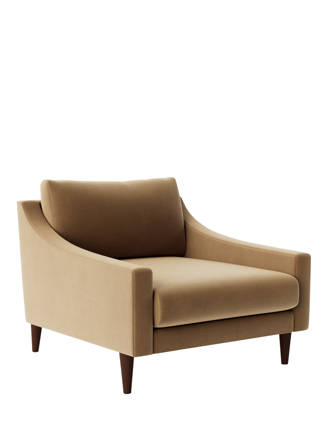 Turin Range, Swoon Turin Armchair, Easy Velvet Biscuit