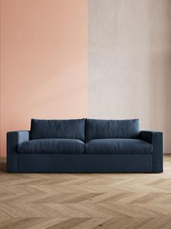 Swoon Evesham Large 3 Seater Sofa Bed - view 2, Smart Wool Indigo