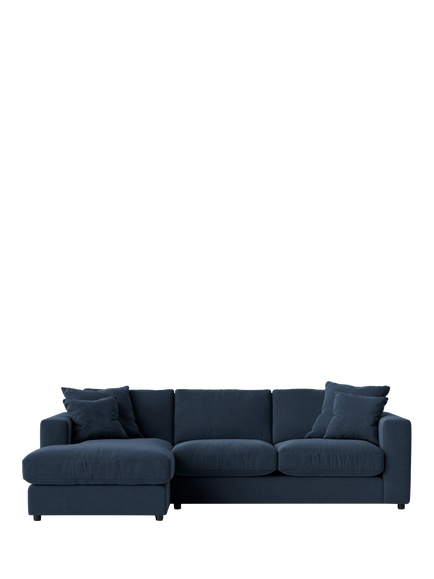 Swoon Althaea Grand 4 Seater LHF Corner Sofa, Smart Wool Indigo