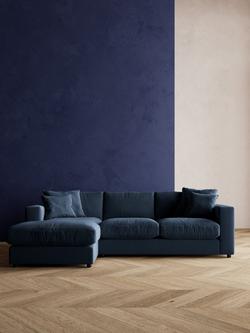 Swoon Althaea Grand 4 Seater LHF Corner Sofa - view 2, Smart Wool Indigo