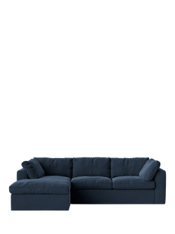Swoon Seattle Grand 4 Seater LHF Chaise End Sofa, Smart Wool Indigo