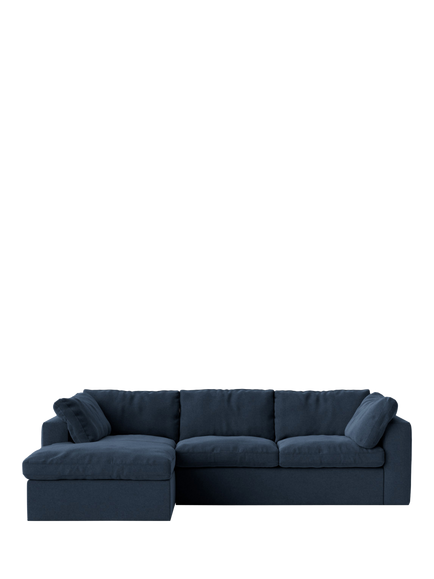 Swoon Seattle Grand 4 Seater LHF Chaise End Sofa, Smart Wool Indigo