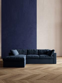 Swoon Seattle Grand 4 Seater LHF Chaise End Sofa - view 2, Smart Wool Indigo