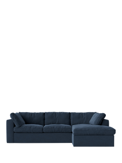 Swoon Seattle Grand 4 Seater RHF Chaise End Sofa, Smart Wool Indigo