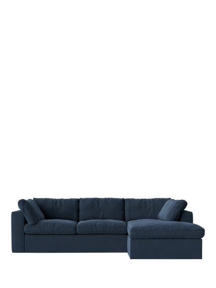 Swoon Seattle Grand 4 Seater RHF Chaise End Sofa, Smart Wool Indigo