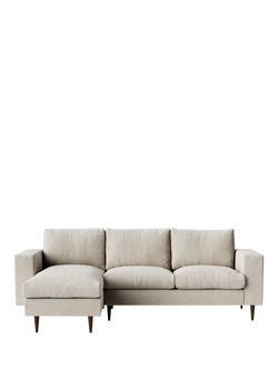 Swoon Evesham Grand 4 Seater LHF Chaise End Sofa, Dark Leg, House Weave Chalk