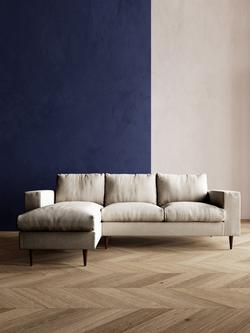 Swoon Evesham Grand 4 Seater LHF Chaise End Sofa, Dark Leg - view 2, House Weave Chalk