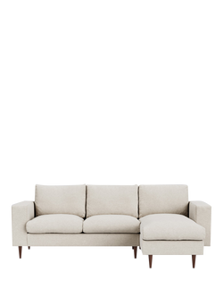 Swoon Evesham Grand 4 Seater RHF Chaise End Sofa, Dark Leg, House Weave Chalk