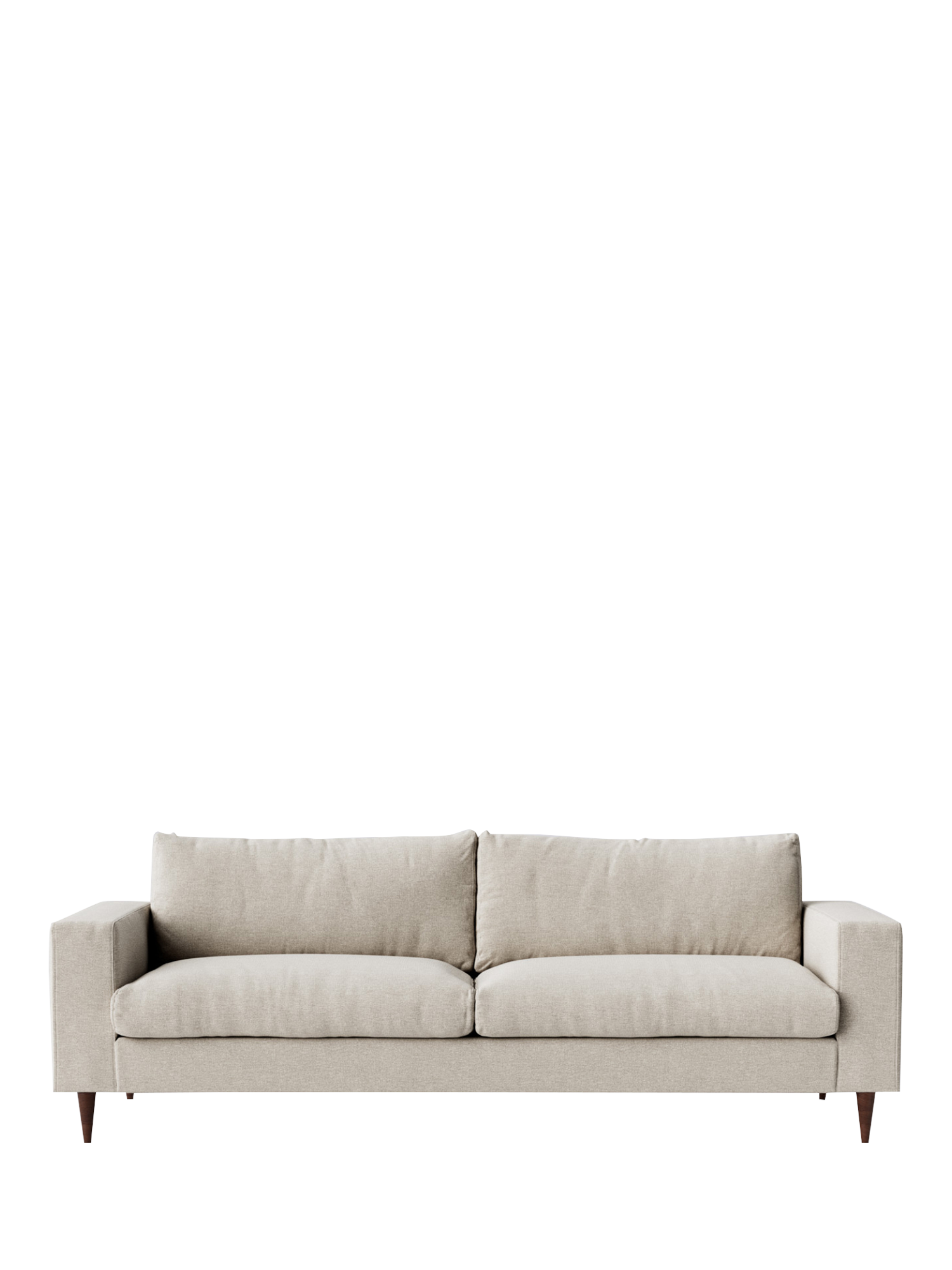 Evesham Range, Swoon Evesham Large 3 Seater Sofa, Dark Leg, House Weave Chalk