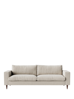 Swoon Evesham Large 3 Seater Sofa, Dark Leg, House Weave Chalk