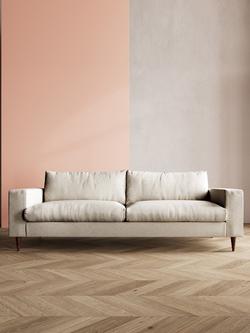 Swoon Evesham Large 3 Seater Sofa, Dark Leg - view 2, House Weave Chalk