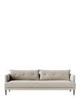 Swoon Kalmar Large 3 Seater Sofa, Dark Leg, House Weave Chalk