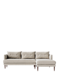 Swoon Kalmar Grand 4 Seater RHF Chaise End Sofa, Dark Leg, House Weave Chalk