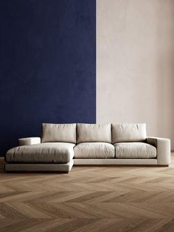 Swoon Denver Grand 4 Seater LHF Corner End Sofa - view 2, House Weave Chalk